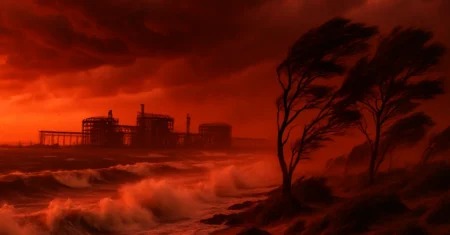 Ciclone Narelle Deixa Céu Vermelho na Austrália e Paralisa Gigantes de GNL, Agravando Crise Energética Global