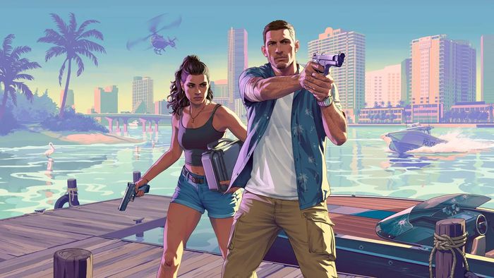 Trailer de GTA 6 sendo exibido em um evento da PlayStation