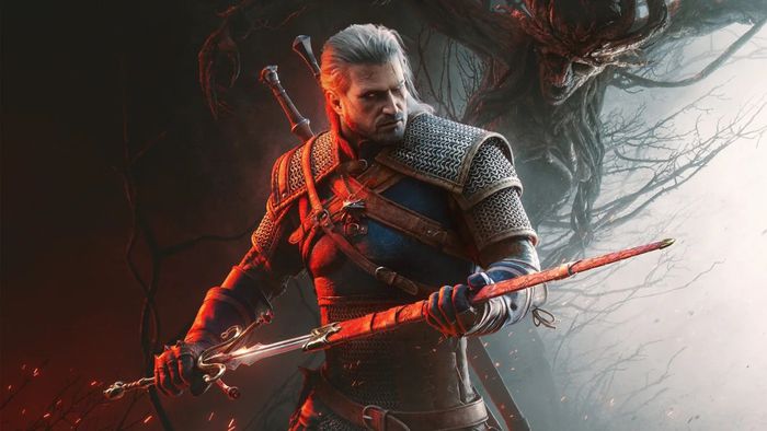 Arte conceitual da expansão "Songs of the Past" para The Witcher 3: Wild Hunt, mostrando personagens e paisagens.